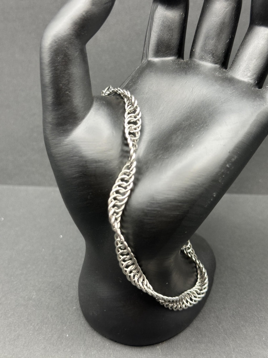 Handmade Stainless Steel Spiral Chain Maille Bracelet