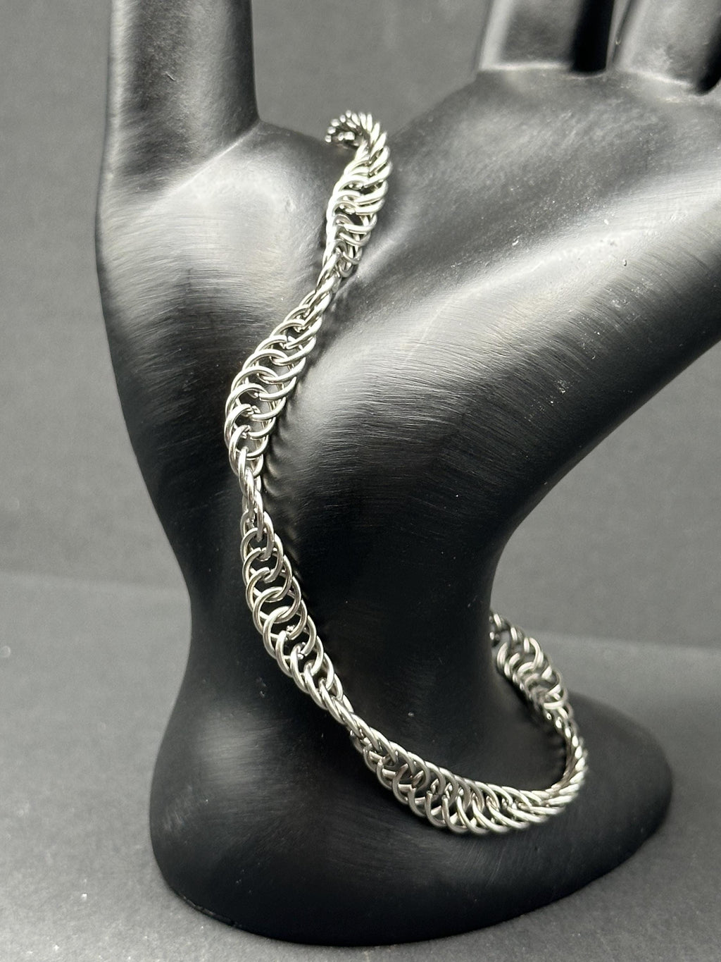 Handmade Stainless Steel Spiral Chain Maille Bracelet