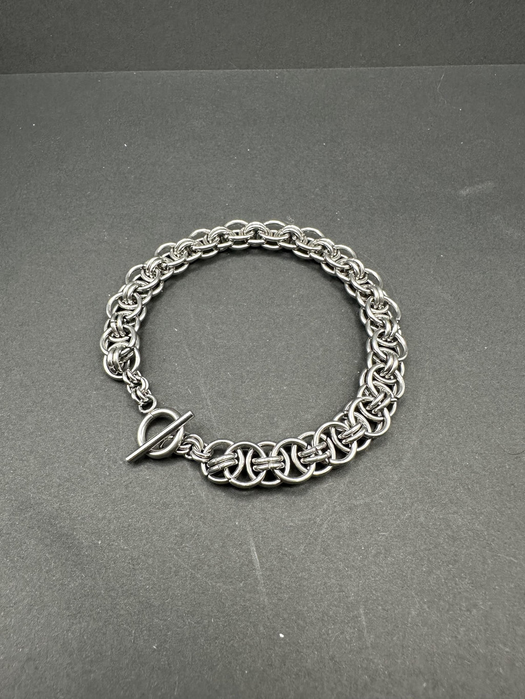 Helm Weave Chainmail Bracelet – Handmade Stainless Steel Chain Maille Jewelry – Elegant, Bold & Custom-Fit