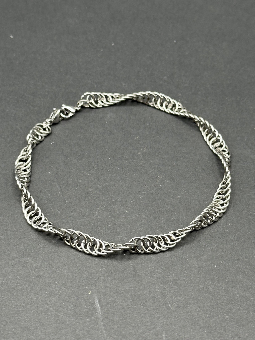 Handmade Stainless Steel Spiral Chain Maille Bracelet