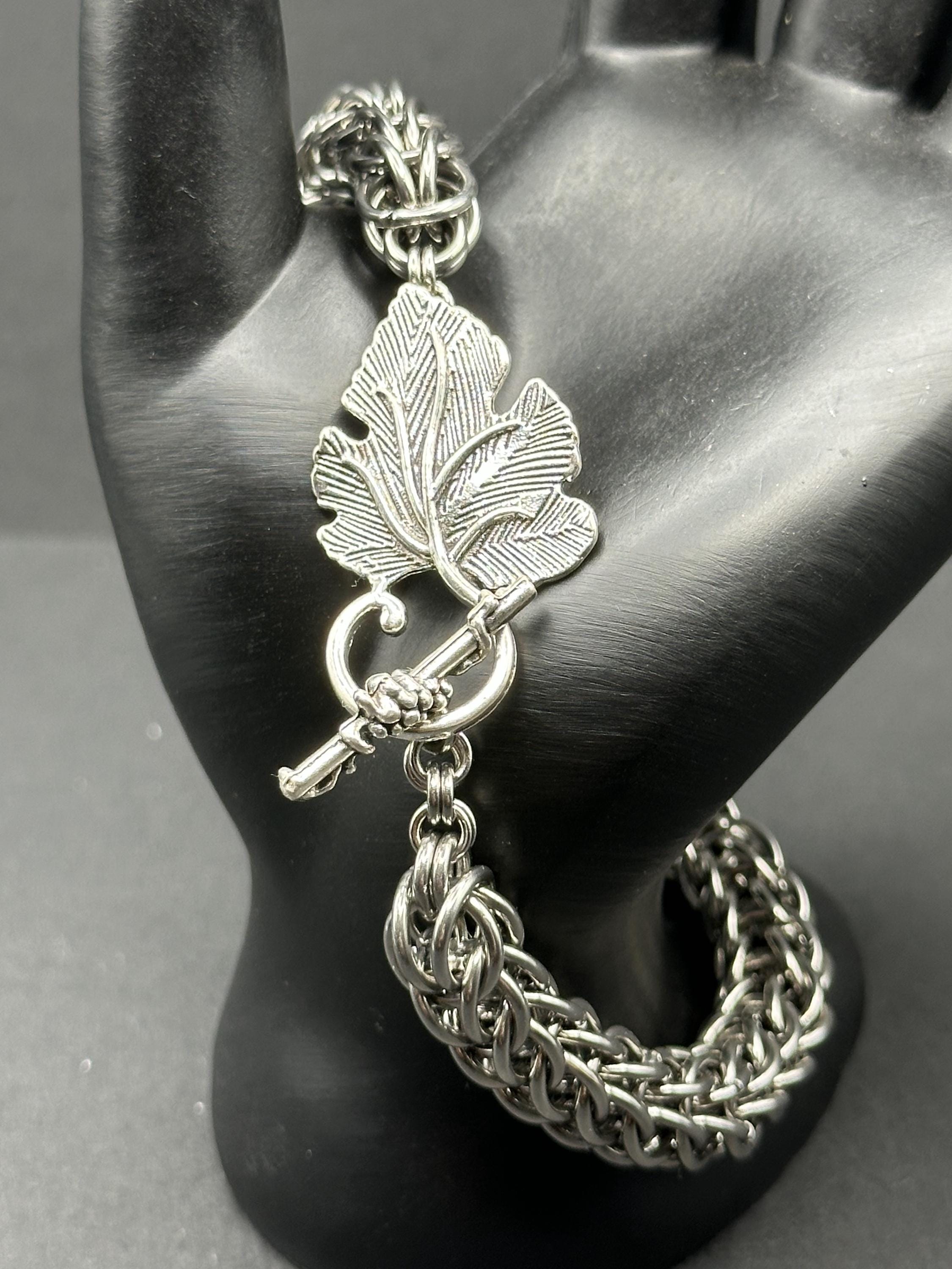 Large Persian 6-in-1 Chainmaille Bracelet – Stainless Steel – Handmade Statement Jewelry – Bold Fantasy Weave