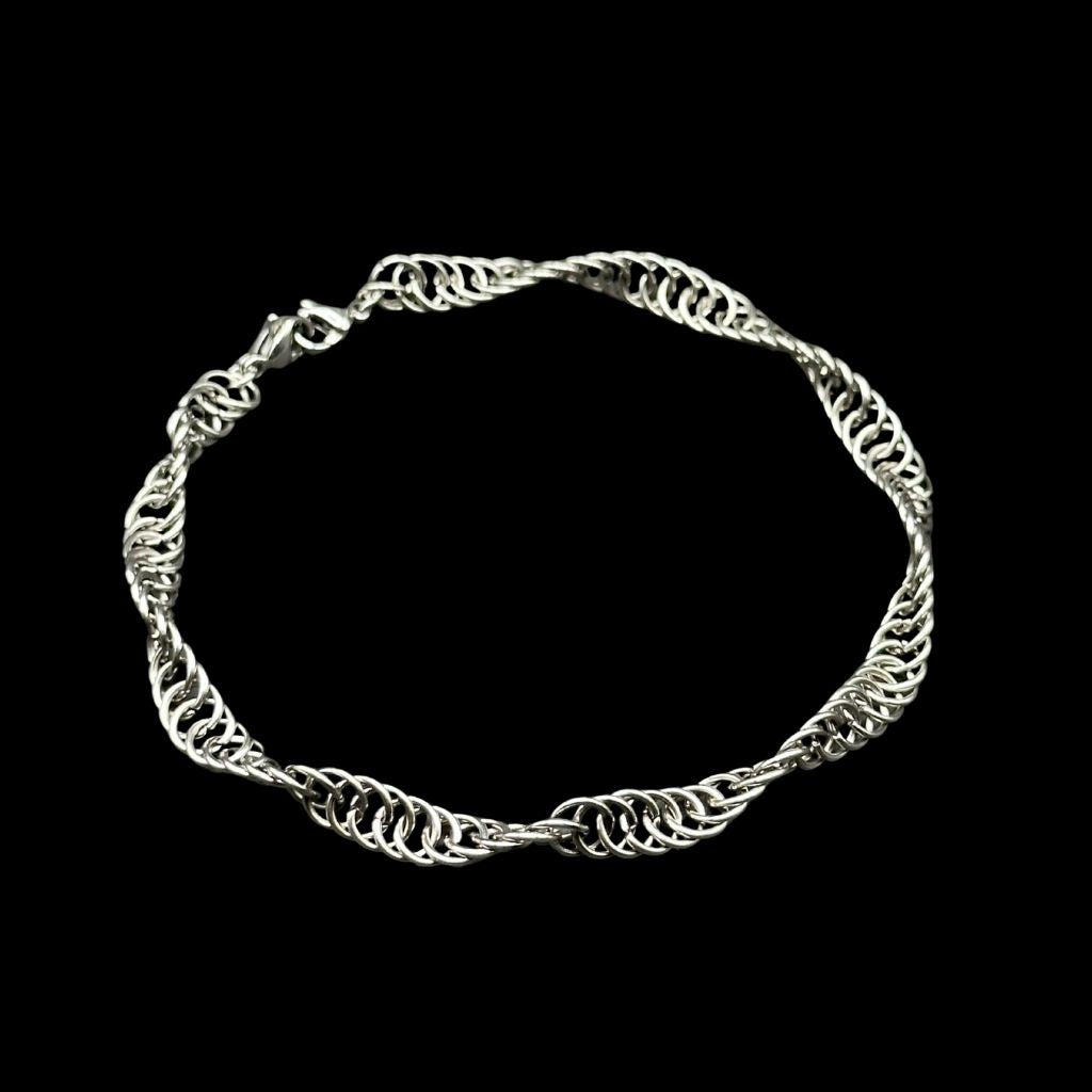 Handmade Stainless Steel Spiral Chain Maille Bracelet