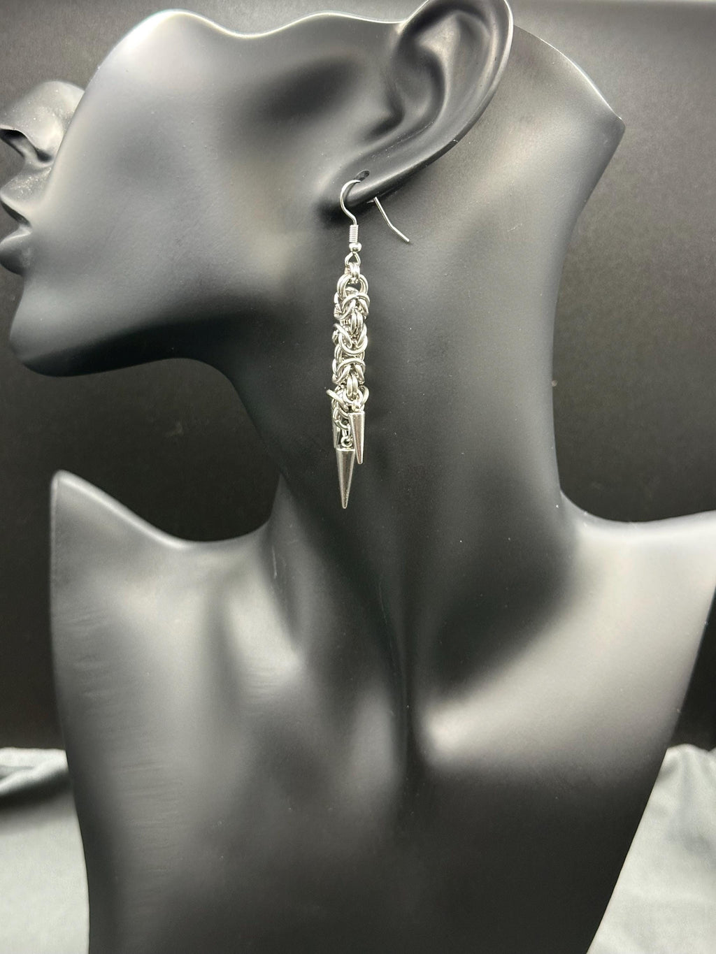 Byzantine Chainmaille Earrings - Stainless Steel - Handmade Fantasy Jewelry - Choose Your Length