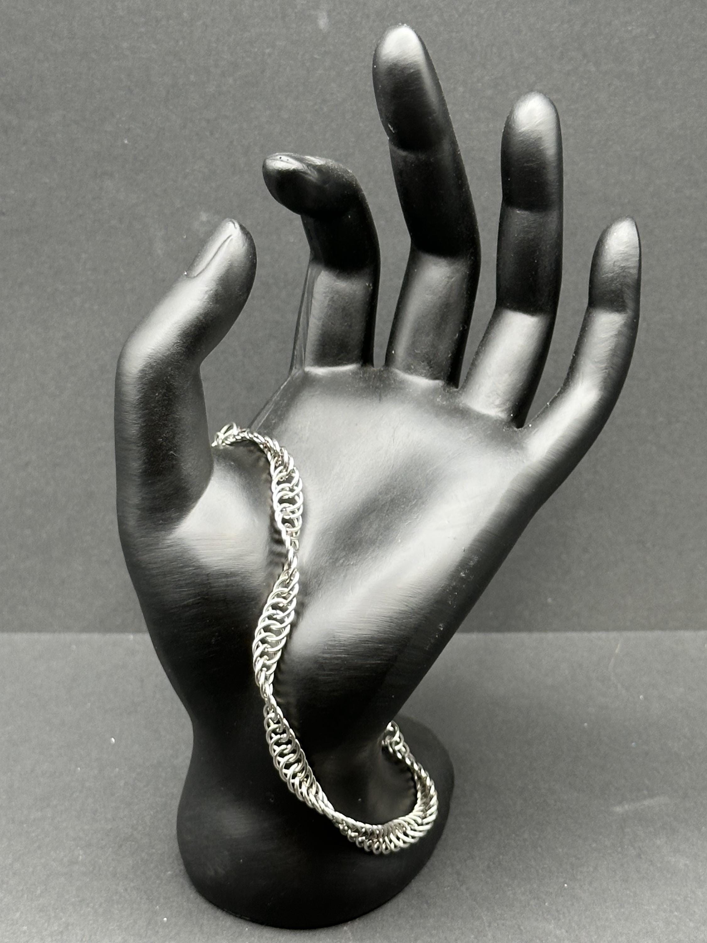 Handmade Stainless Steel Spiral Chain Maille Bracelet